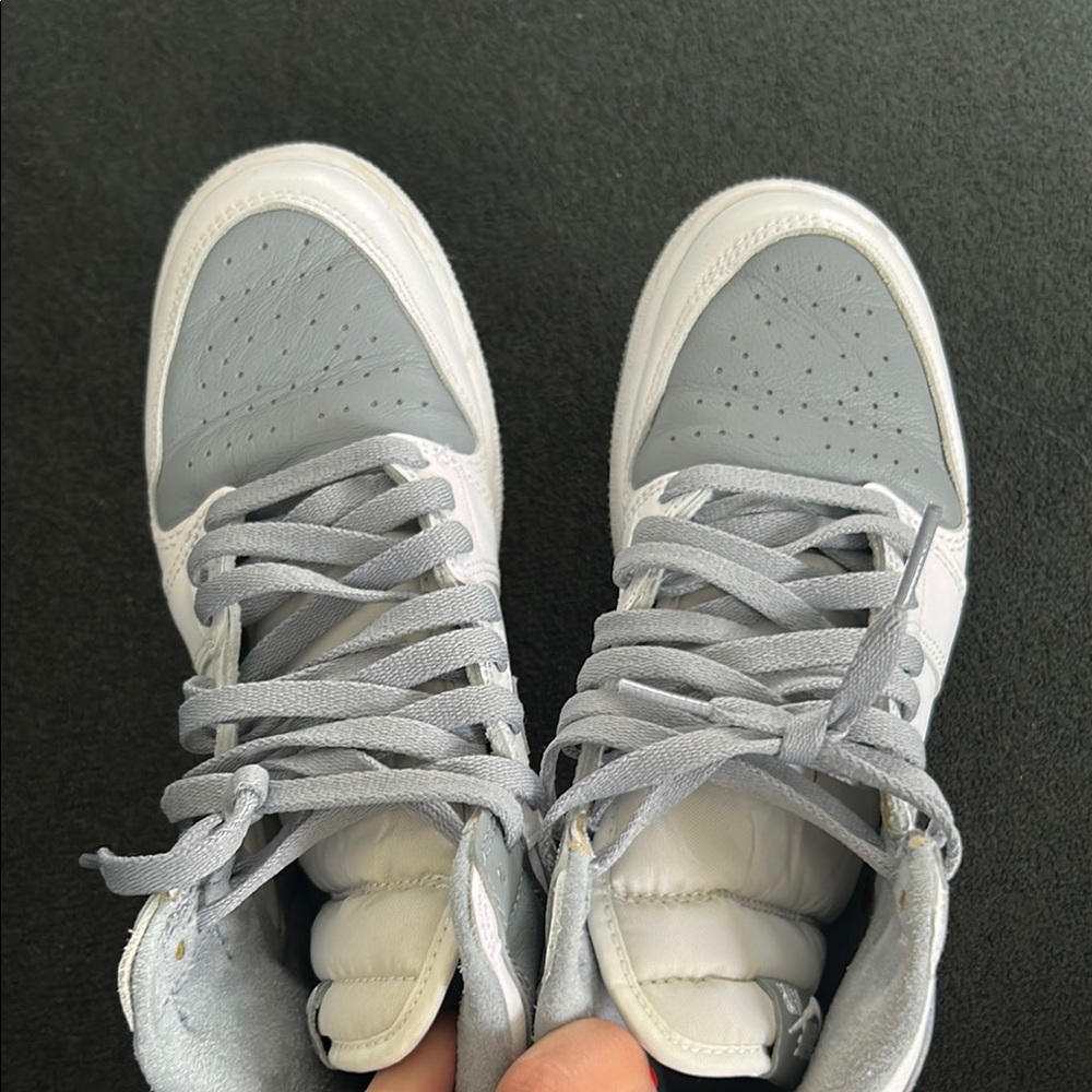 Nike Air Jordan High-Top Sneakers in Gray and White - Picture 8 of 8